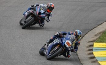 MotoAmerica SB 2025 Rd 06 Vir Bobby Fong johtaa Cameron Beaubier.jpg